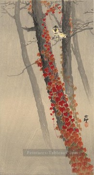 gros seins sur une branche Ohara KOSON japonais Peinture à l'huile